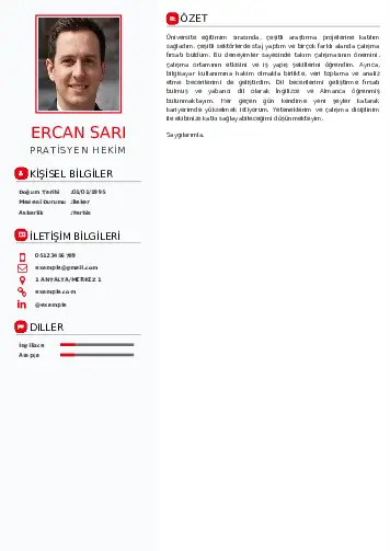 Pratisyen Hekim Cv Örnekleri cv indir